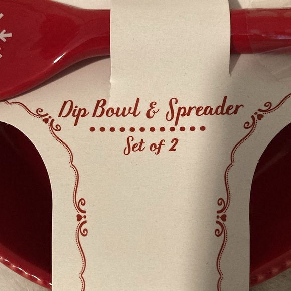 10 Strawberry Street Holiday Dip Bowl with Spreader - Picture 2 of 7